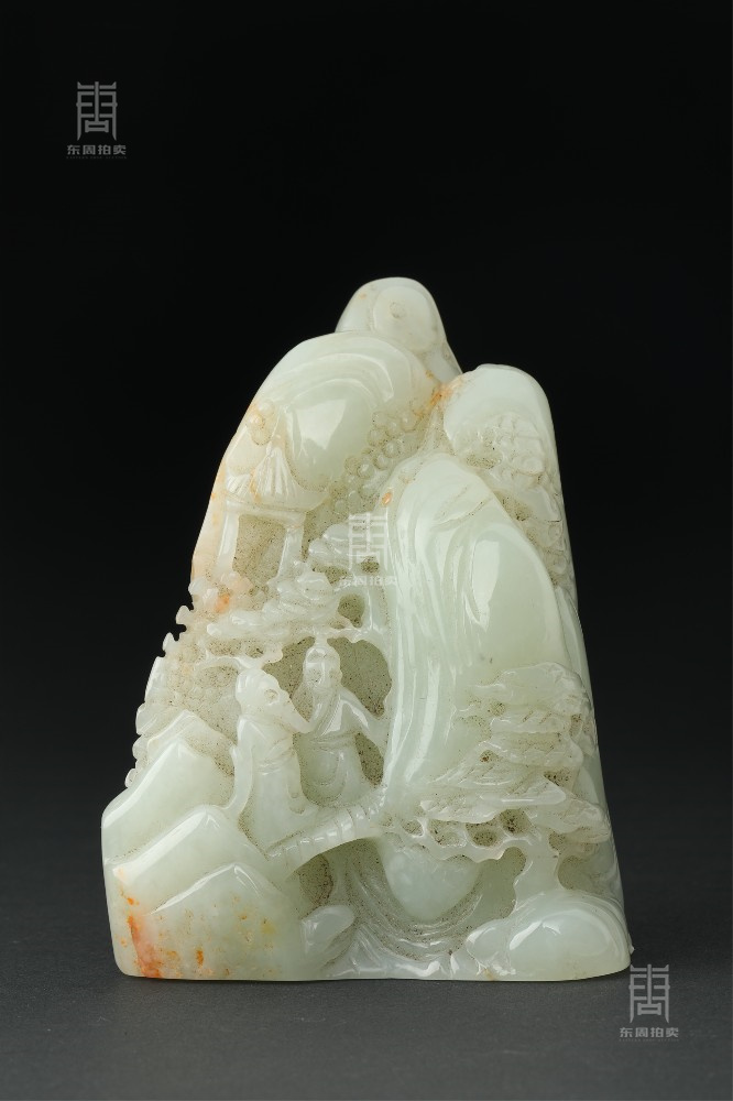 200 當代 高山流水覓知音小玉山子